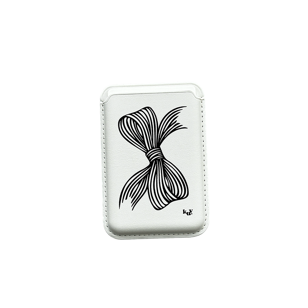 [MagSafe] Ribbon_White (Card Wallet)
