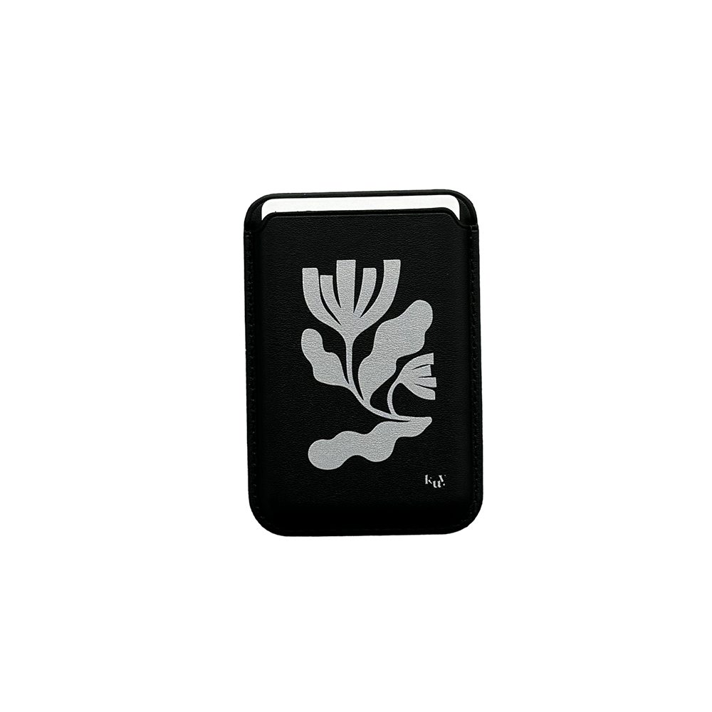 [MagSafe] Flower_Black (Card Wallet)